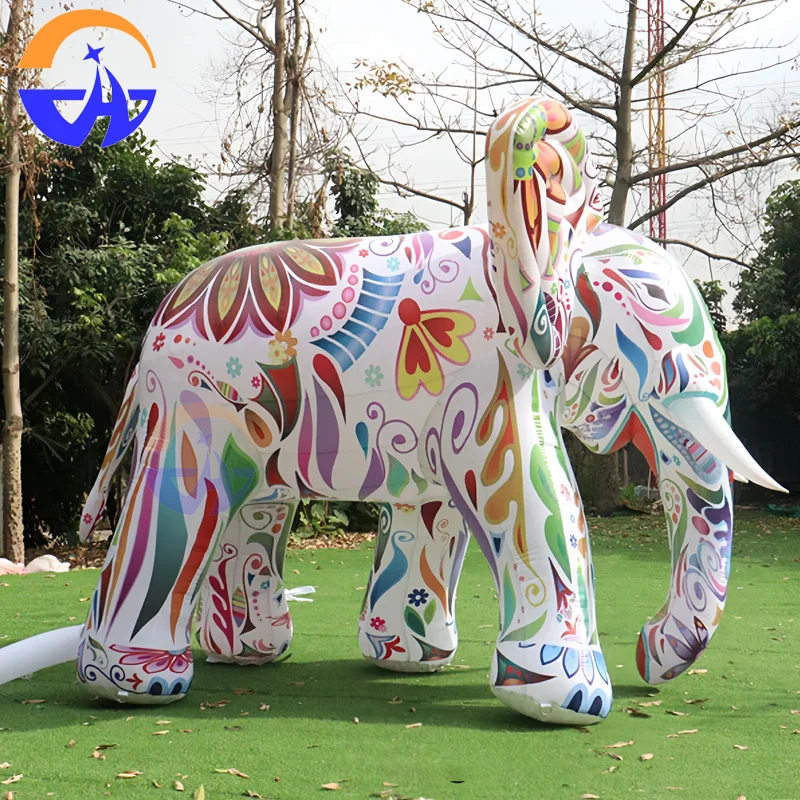 

Красочный гигантский надувной слон со светодиодной подсветкой, большой надувной мультфильм животных для наружной рекламы, парада, мероприятия, декор