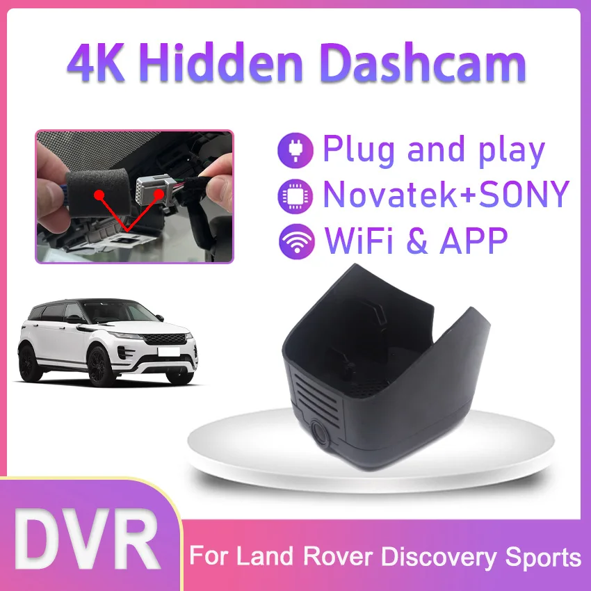 New! Plug and Play Wifi Car DVR Video Dash Cam For Land Rover Discovery Sports 200PS 249PS R-Dynamic SE 2020 2021 2022 2023 2024