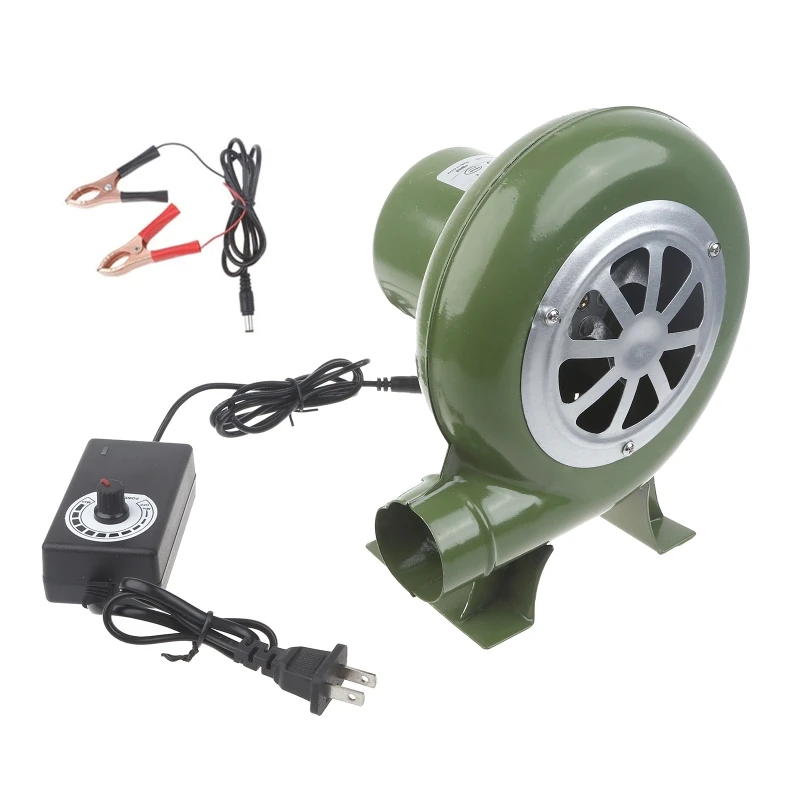 

Electric Blower Fan BBQ Fan 100v 220v for Barbecue Mini Blacksmith Forges Blower 100-240V with Speed Adapter Metal Clip