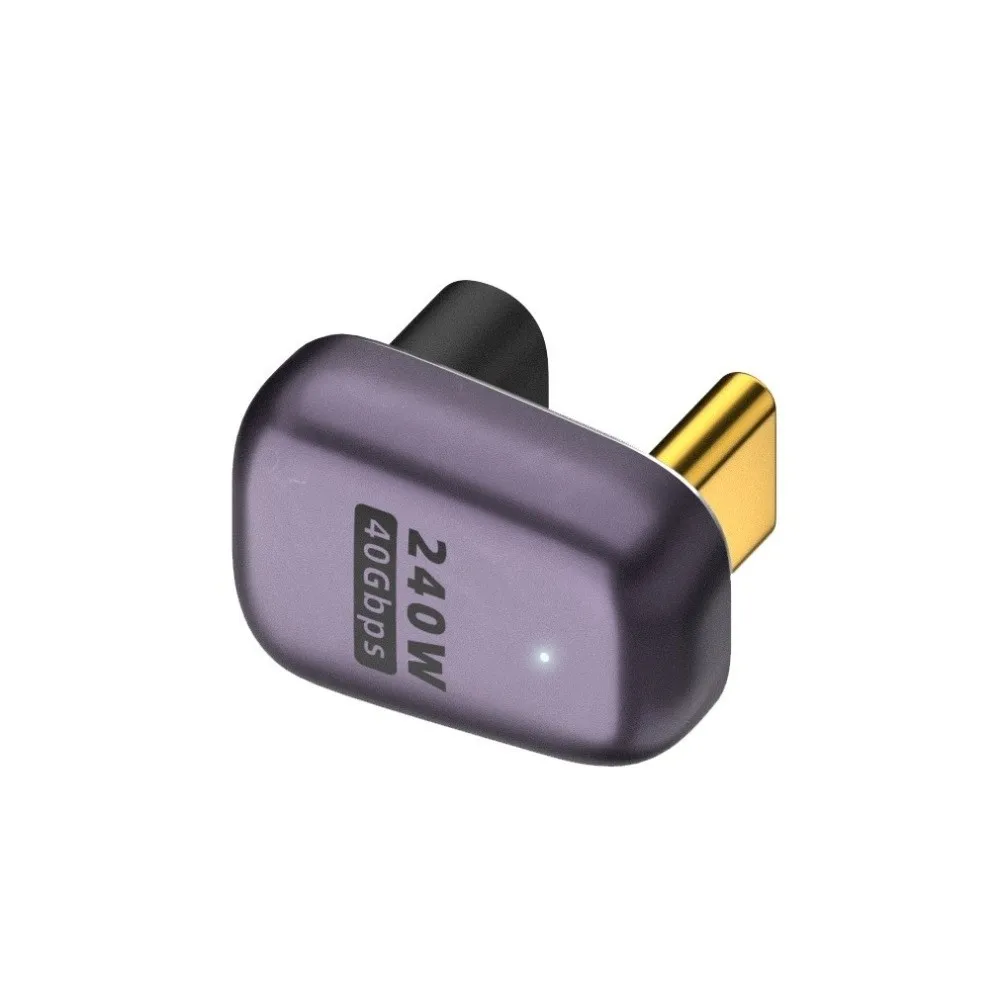 180 Degree Angle USB C Adapter U Shaped Male to Female Type C Adapter 100W PD 140W Charging USB C Converter
