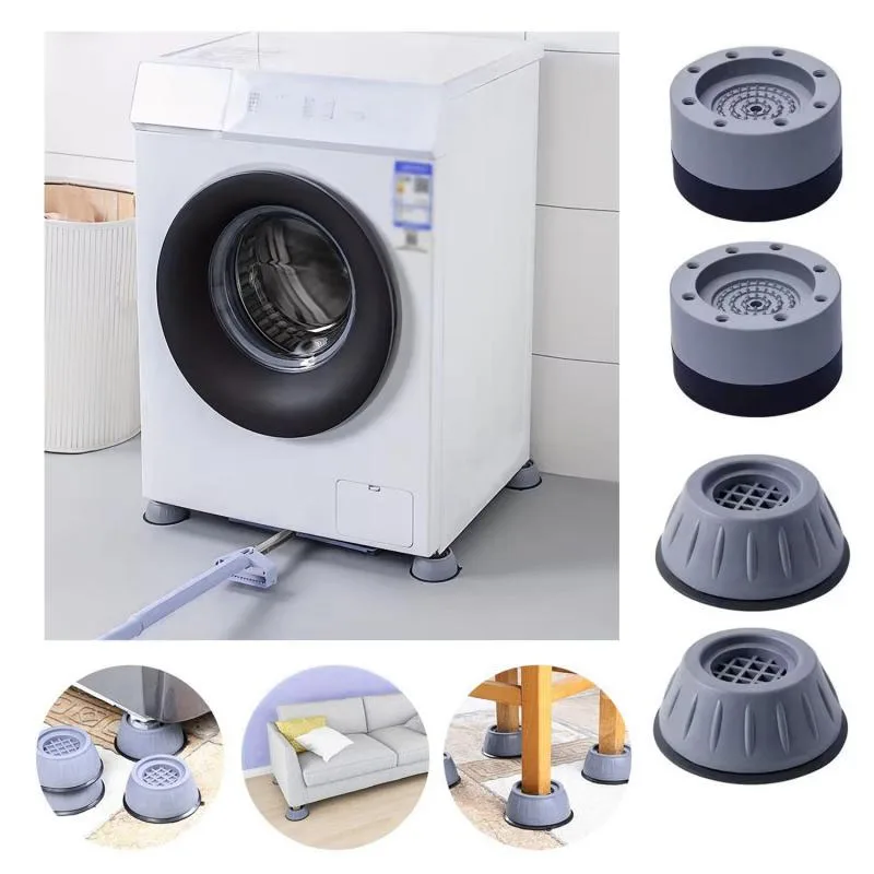 Anti Vibration Feet Pads Rubber Mat 3-8.5cm Slipstop Silent Universal Washing Machine Refrigerator Support Dampers Stand 4pcs