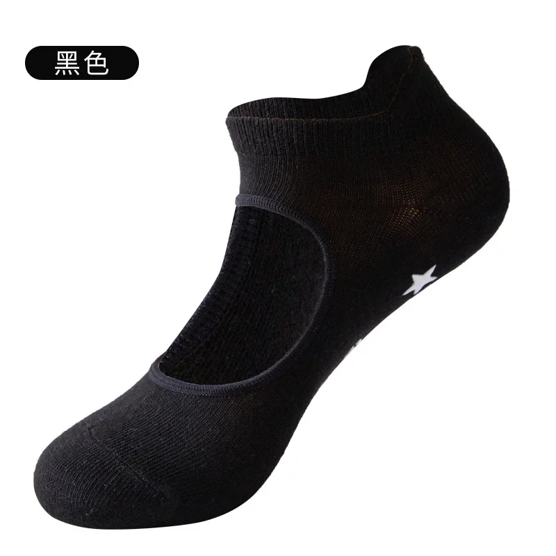 Women Yoga Star Socks Silicone Non Slip Pilates Sock Breathable Fitness Ballet Dance Cotton Sports Elasticity Socks Red Socks