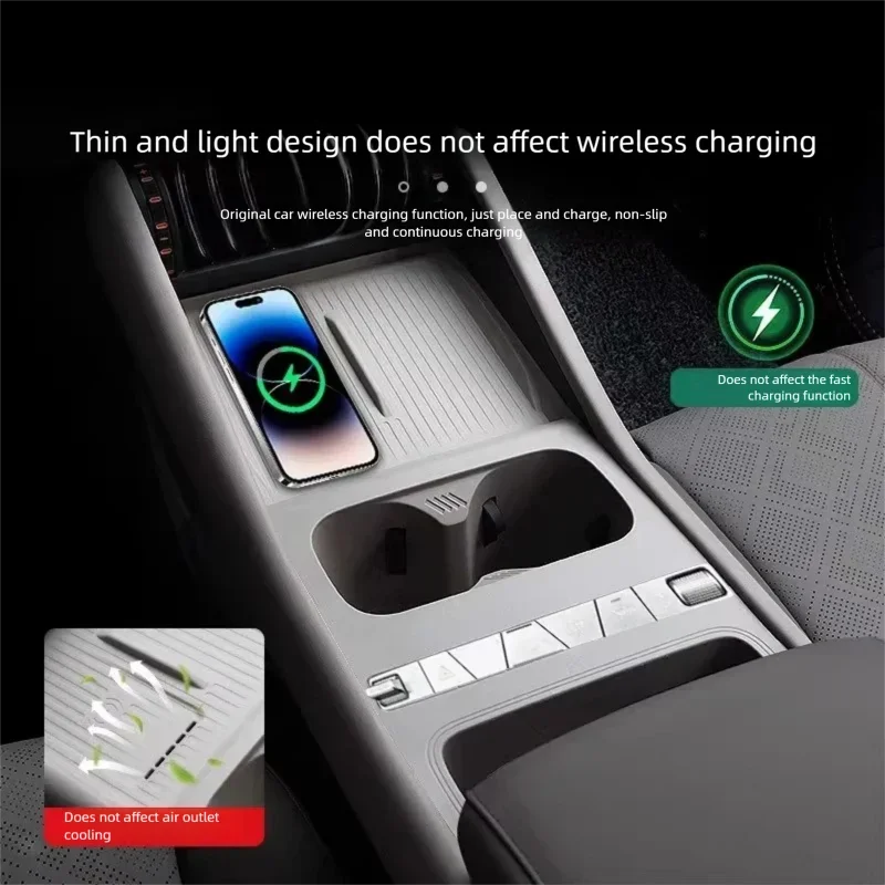 For BYD 2025 Yuan Plus ADAS Center Console Panel Button Full Cover Silicone Mat, Anti-Scratch Interior Protector