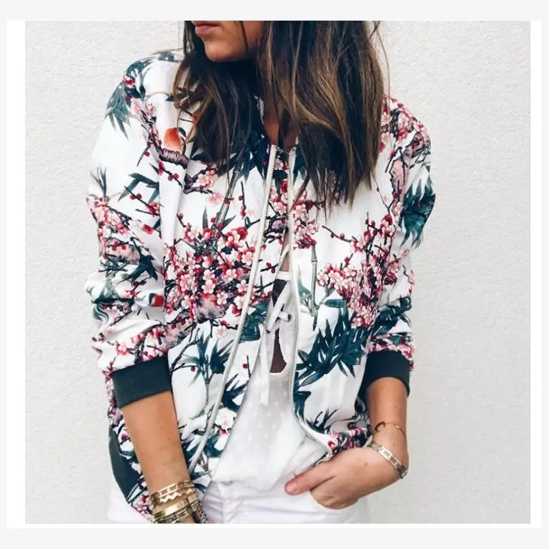 

American Sle Street Faion round Ne Zipper Long Sve Jaet Women's Coat Autumn New Arrival Ele Casual Outerwear