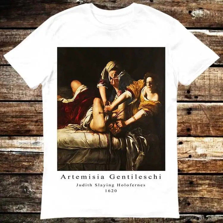 Judith Slaying Holofernes Beheading Artemisia Gentileschi Historical Renaissance T Shirt Meme Vintage Style Cult Movie 6028