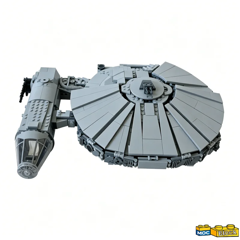 NEW 845PCS Modify 75257 Alternative MOC Space Ship Model Warplane Building Blocks Educational Assembly Toy Birthday Gift For Boy