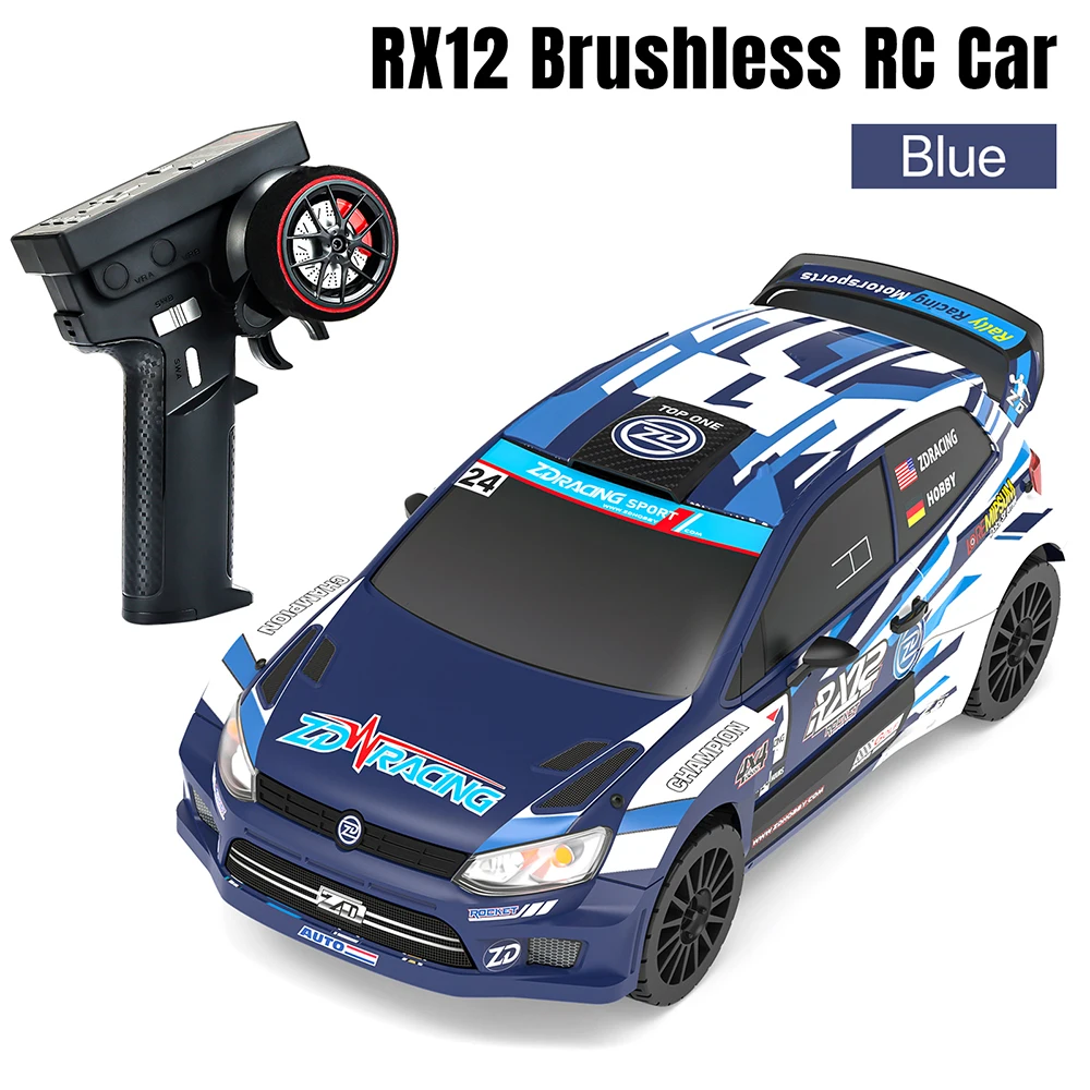 ZD Racing RC Car 1:12 Scale RX12 Brushless Car 70KM/H Car 4WD 2200mAh 350M Rally Vehicle image 3
