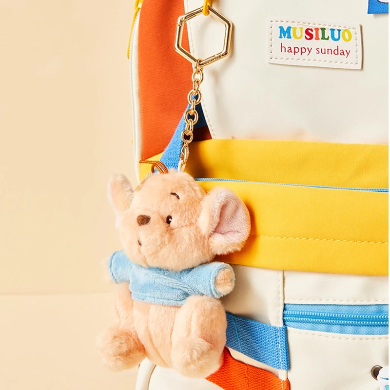 Miniso Little Kangaroo Roo أفخم قلادة دمية الكرتون لطيف الحيوان فتاة على ظهره قلادة الديكور صندوق هدايا عيد ميلاد غامض