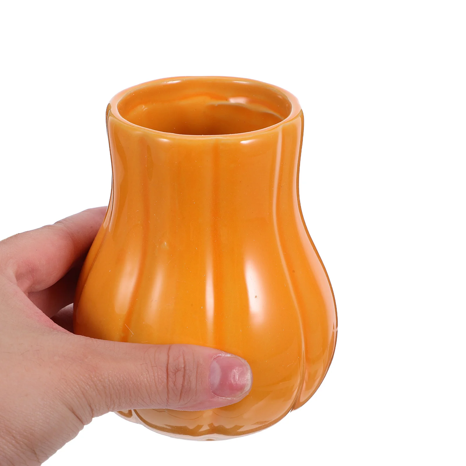 

Halloween Ceramic Pumpkin Utensil Holder Orange Rustic Kitchen Farmhouse Cooking Utensil Crock Autumn Fall Decoration