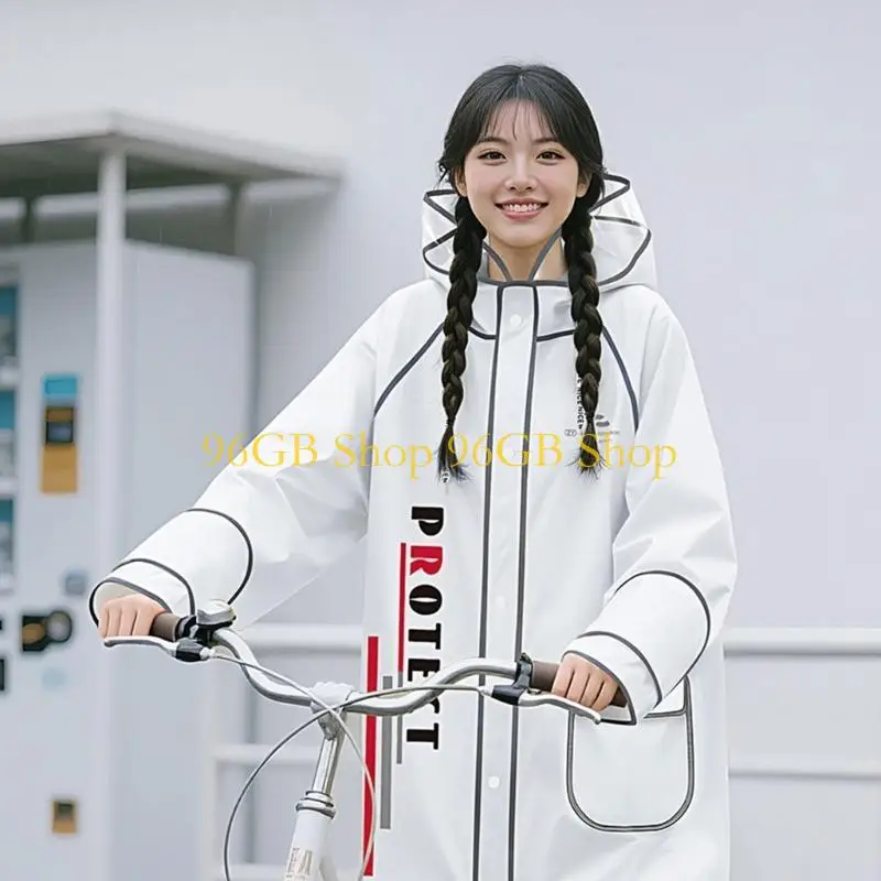 96GB Single Layer Waterproof Motorcycle Rainwear Raincoat Quick Dry Breathable Armpit Vents Helmet Included For Adults