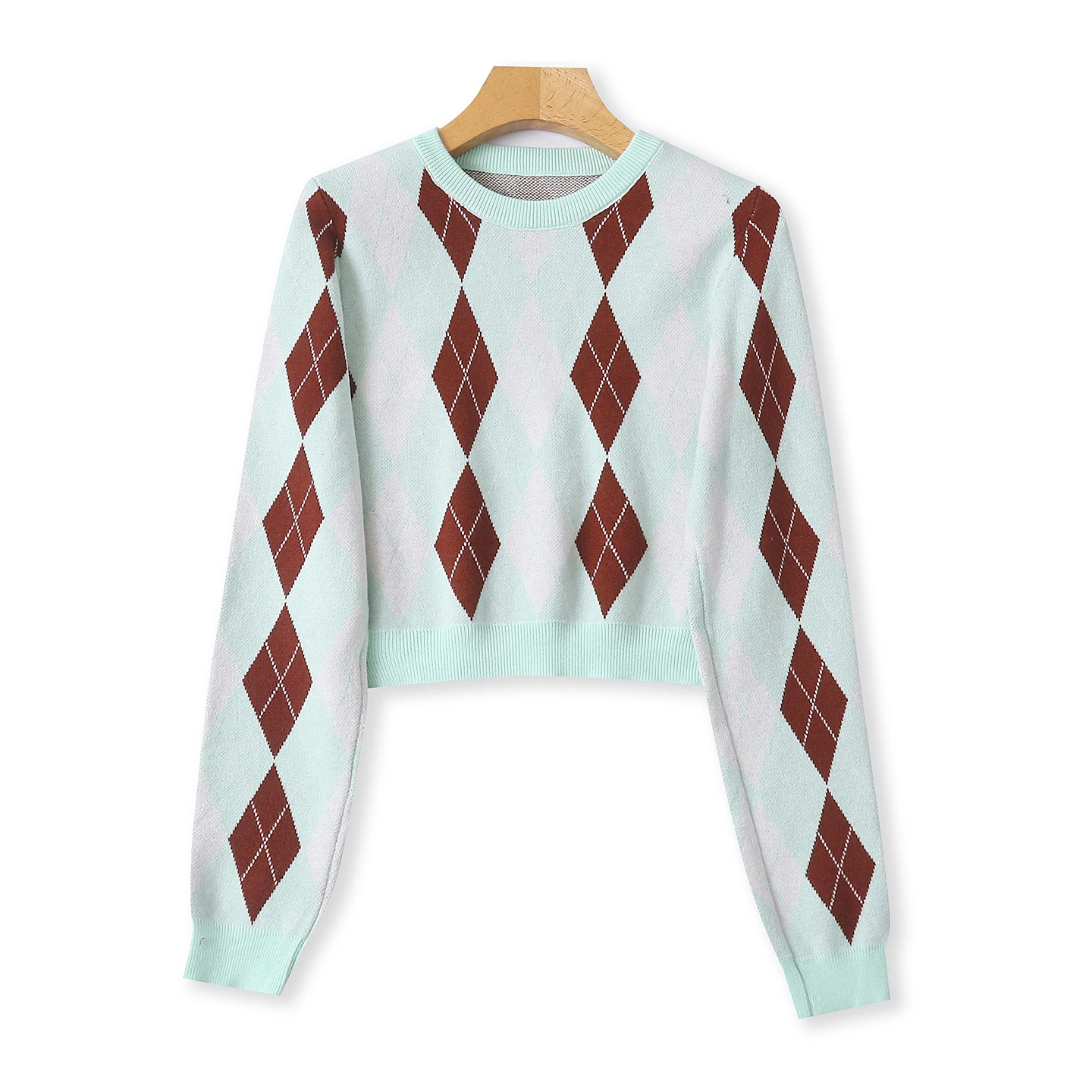 

Модный вязаный свитер круглый Ne Long Sve с кисточками, свободный крой, осенняя новинка, женская одежда, цвет Blo Diam...