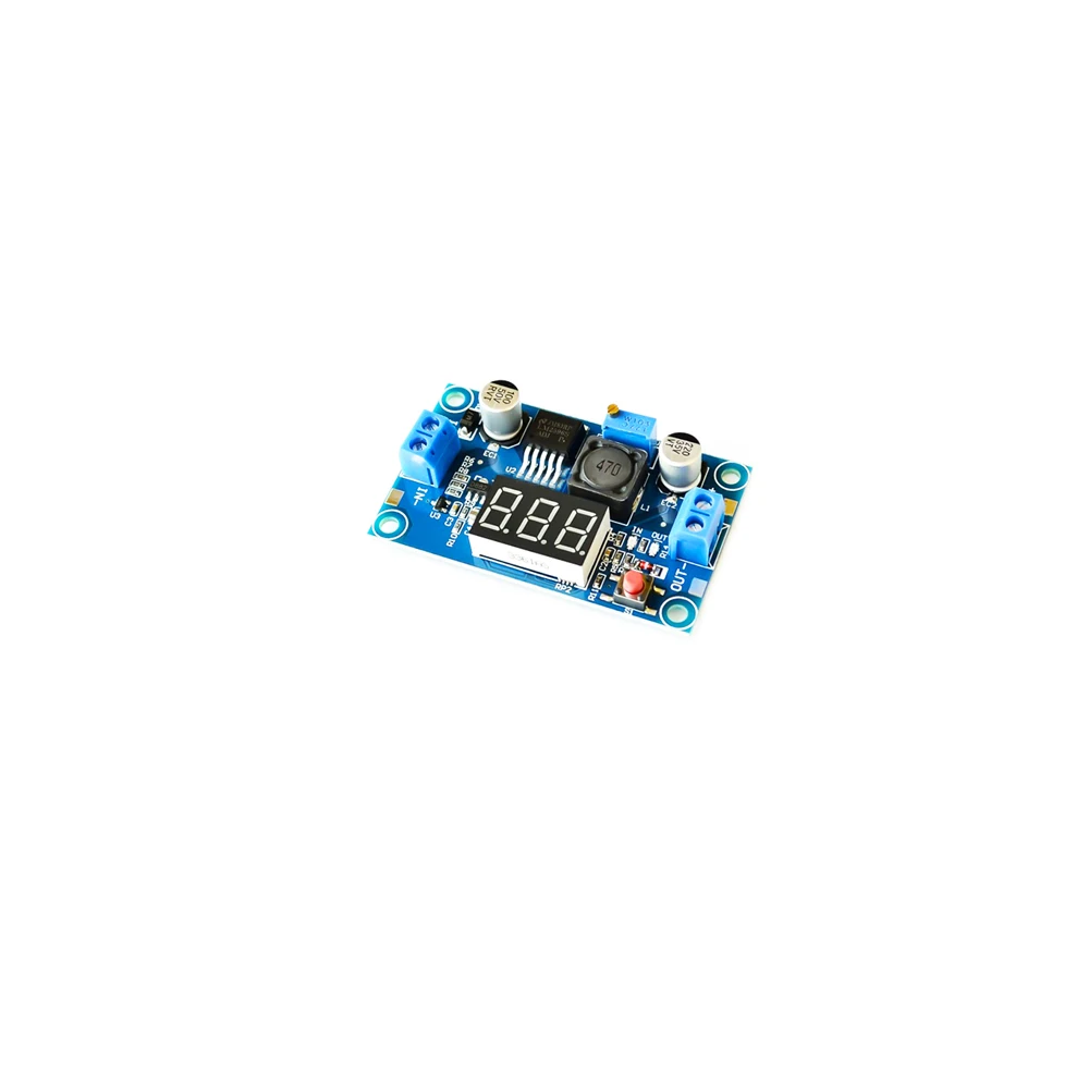 LM2596 DC Buck Step Down Power Converter Module DC/DC 4.0-~40V To 1.25-37V 2A Adjustable Voltage Regulator With LED Voltmeter