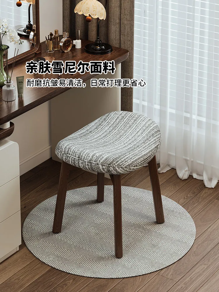 

Rotating makeup stool, light luxury high-end bedroom dressing table special, saddle, solid wood,chair