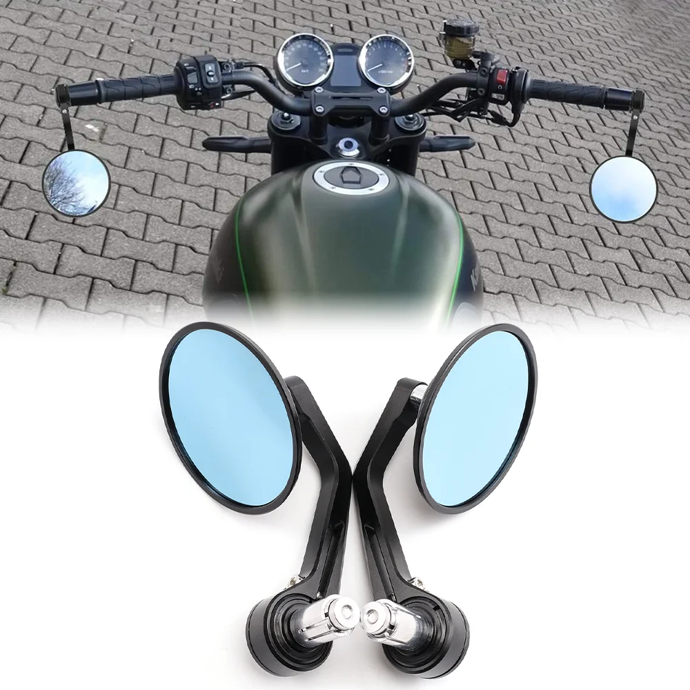 E24 Mirror Bar End Motorcycle Rearview Mirror Universal For BMW R1250GS R1200GS For Kawasaki Z1000 Z750 For Honda CB1000R CB600F