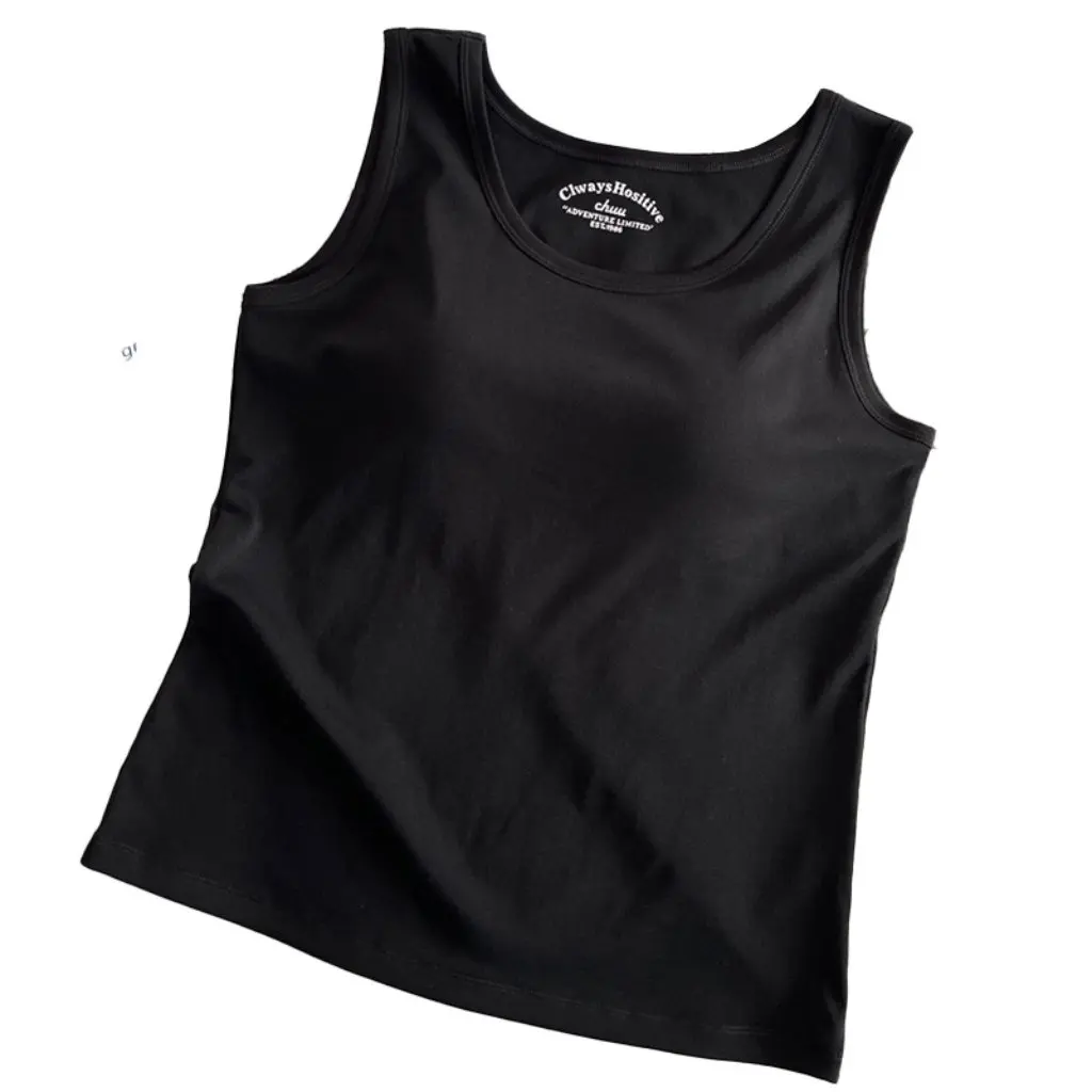 

Women's White Camisole Top with Chest Pad Spring Summer Casual Sports Sleeveless Letter Print Inner Wear Outer Wear