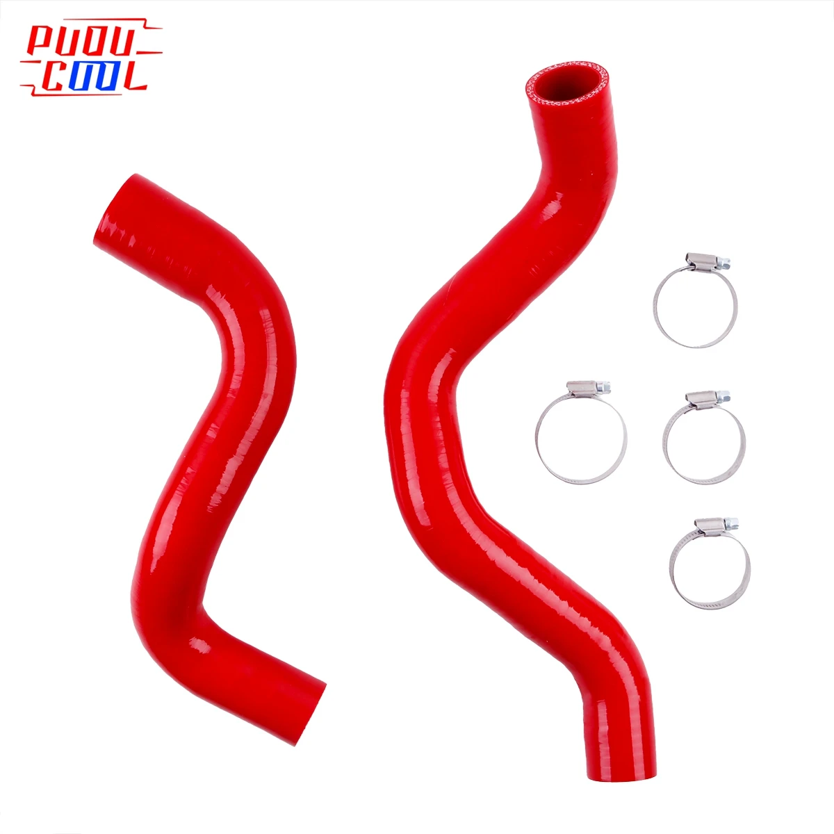 For GM 3800 3.8L Pontiac Grand Prix / Chevy Impala Monte Carlo Radiator Upper Lower Hose Kit Silicone Tube Clamps 2Pcs 10 Colors