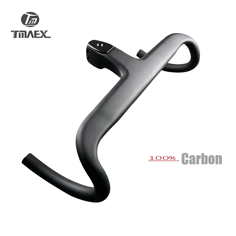 New typ Integrated Handlebar T800 Integrated Carbon Handlebar Road 28.6mm UD Road Carbon bicycle Handlebar With Spacer