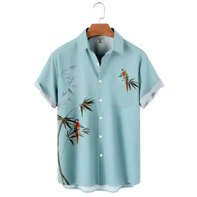 Chemise Hawaïenne à Manches Courtes pour Homme, Vêtement Type Survêtement, avec Médicaments Scopiques, pour Été