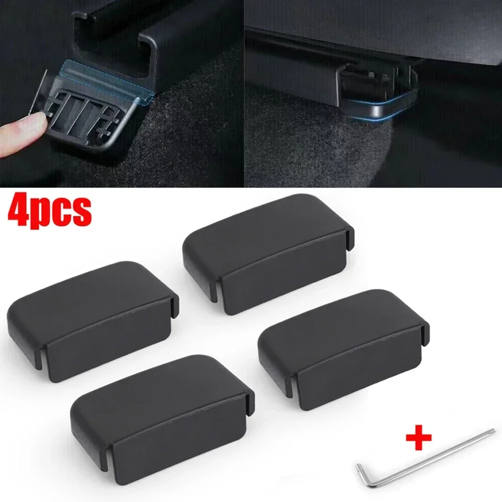 VERYUS 4 szt. szyny ślizgowej tylnego siedzenia Miękka gumowa wtyczka Ochrona wnętrza samochodu Akcesoria do Tesli Model 3 Model Y 2021 NE