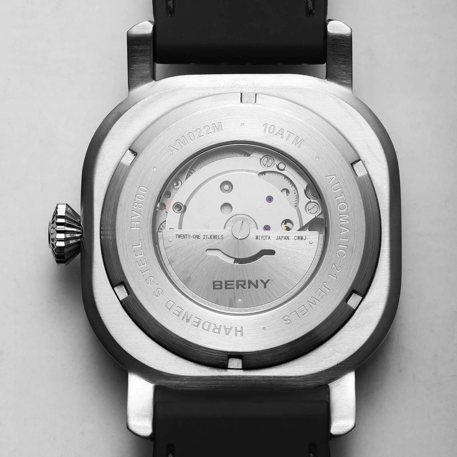 BERNY Diver Watches for Men Automatic Mechanical Men's Watches Calendar Super Luminous Sapphire 10ATM Waterproof Dive Wristwatch