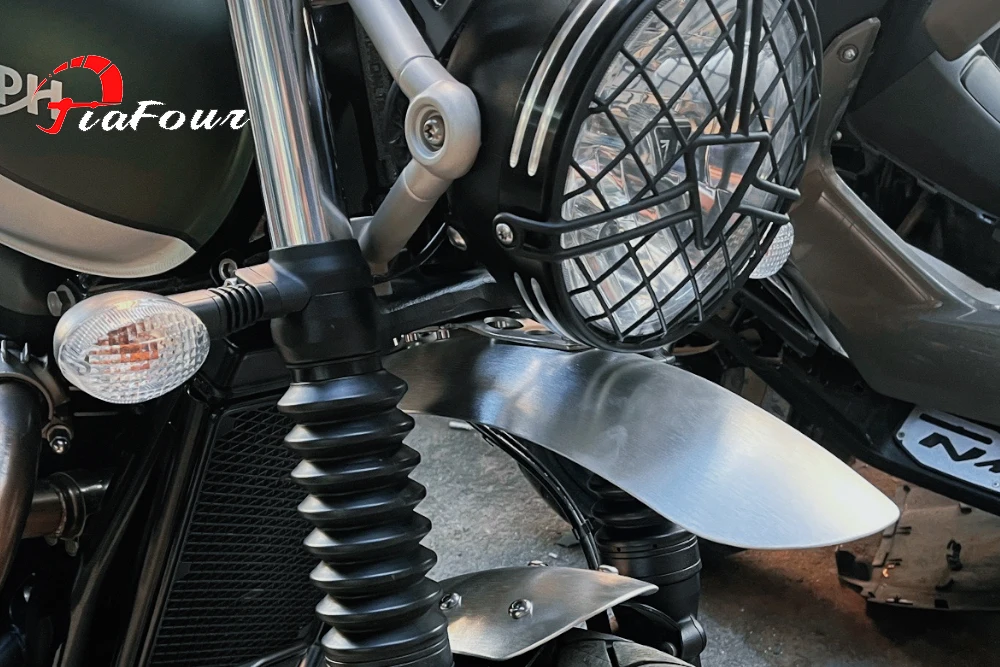 FIT For Street Twin 900 Speed Twin 900 Street Scrambler 900 Motorcycle Mudguards Front High Mounted Fender Splash Guard - Image 6