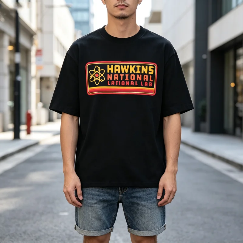 Retro National Lab Graphic T Shirt Vintage Science Sign Print Unisex Soft Cotton Crew Neck Short Sleeve Top  Oversized Y2k Top
