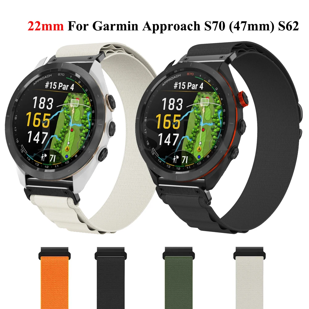 22Mm 26Mm Nylon Horlogeband Voor Garmin Approach S70 Instinct 2 2x Fenix 7X7 Pro 5x 5 Plus 955 Band Polsband Quickfit Armband