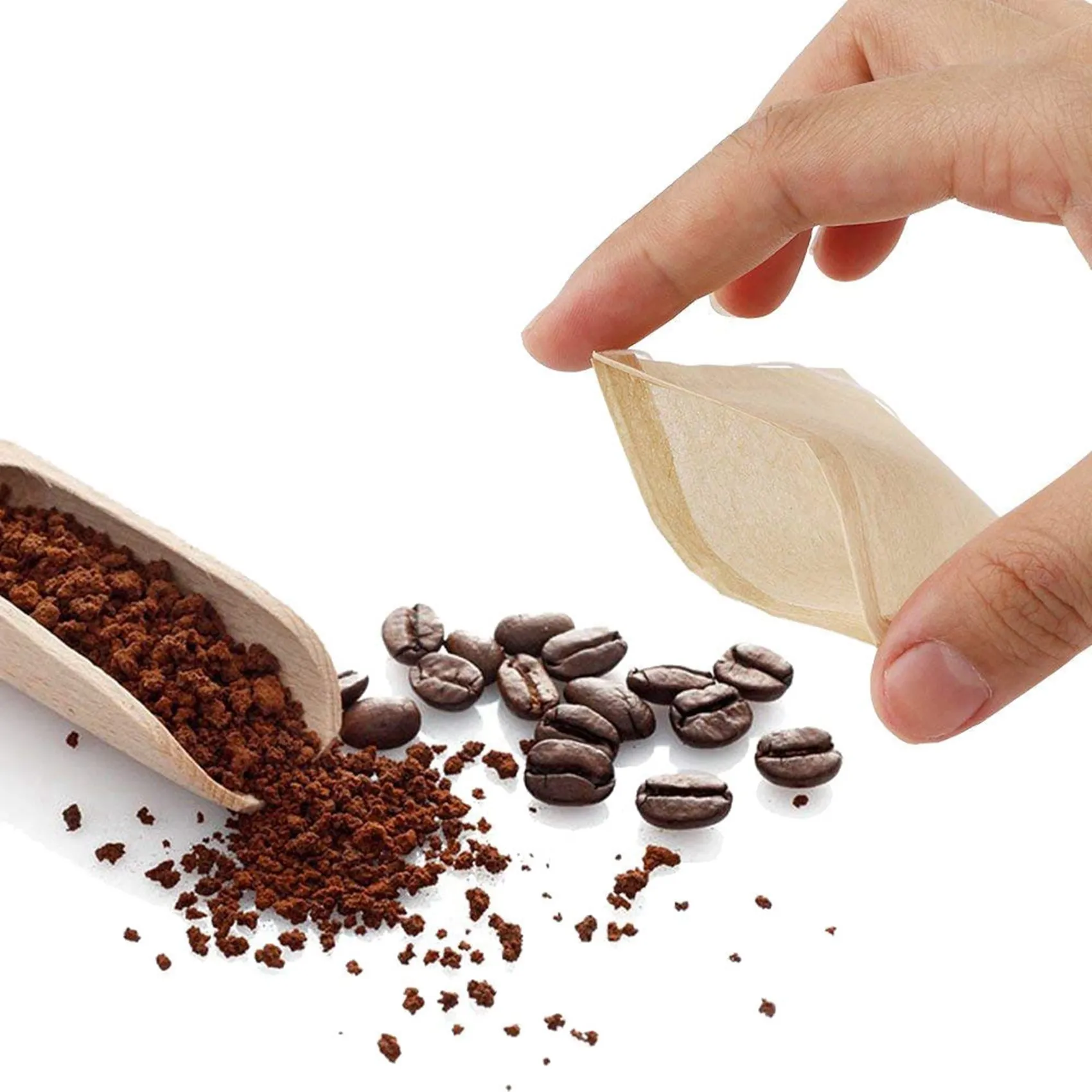 

ABWR-300PCS Tea Filter Bags, Disposable Paper Tea Bag With 300Pcs Tea Infuser Drawstring Teabags Natural Material Tea Bags