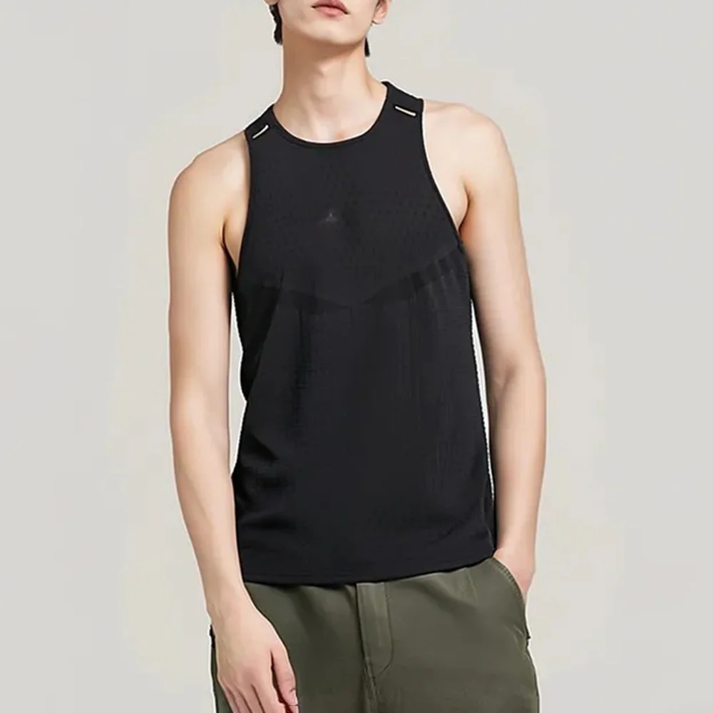 

Men's Gym Sleeveless Vest Quick-Drying Mesh Breathable Slim Fit Fashion Casual Trend Training Suit Marathon Running Men's Tops