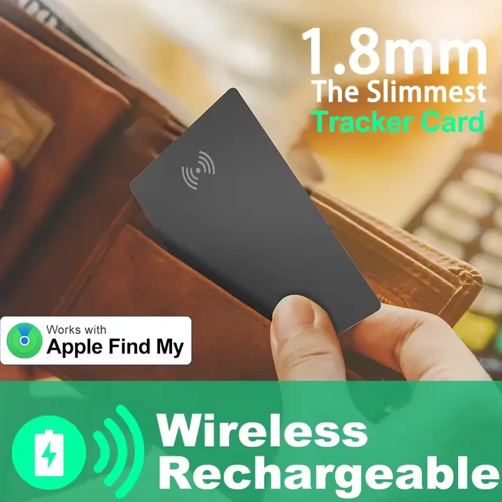 

Rechargeable Wallet Tracker Card Thin Finder Works with Google Find My (Only Android) Item Locator For Luggage Tags Passports