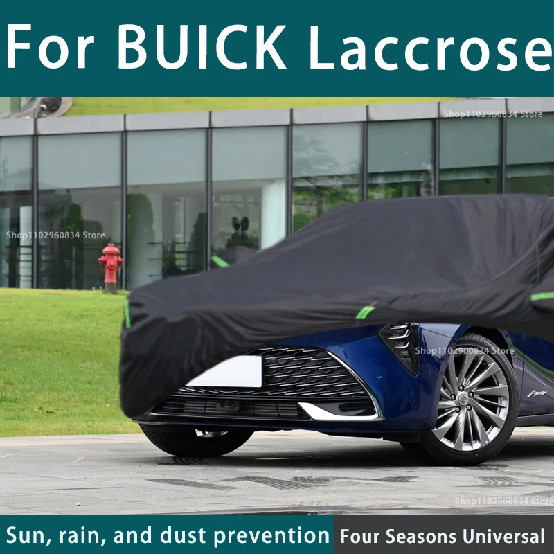 For Buick Laccrose 210T Full Car Covers Outdoor Uv Sun Protection Dust Rain Snow Protective Anti-hail Car Cover Auto Black Cover