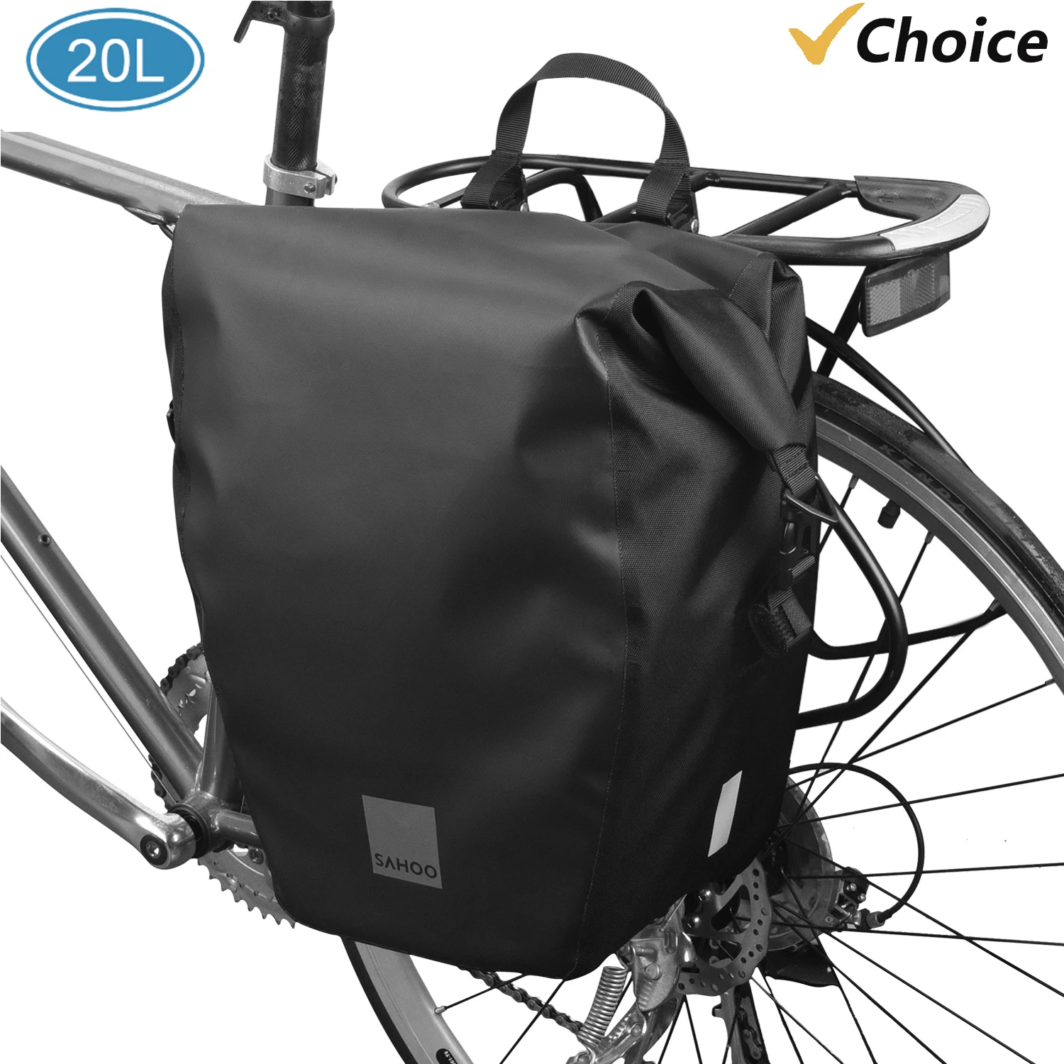 10L Waterproof Cycle Trunk Bag Bicycle Rear Rack Bag Bike Pannier Bag Travel Bag