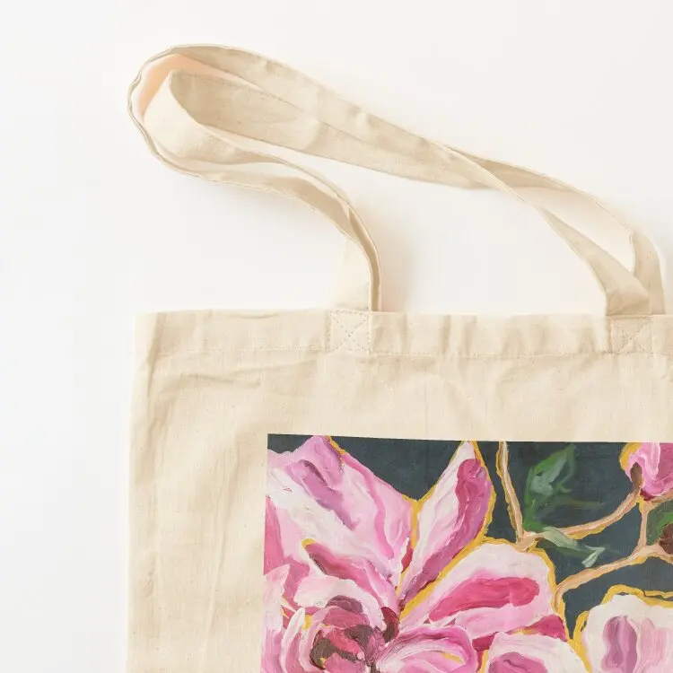 Midnight Peonies Tote Bag eco bag folding Women's shopper tote bag screen shopper bags