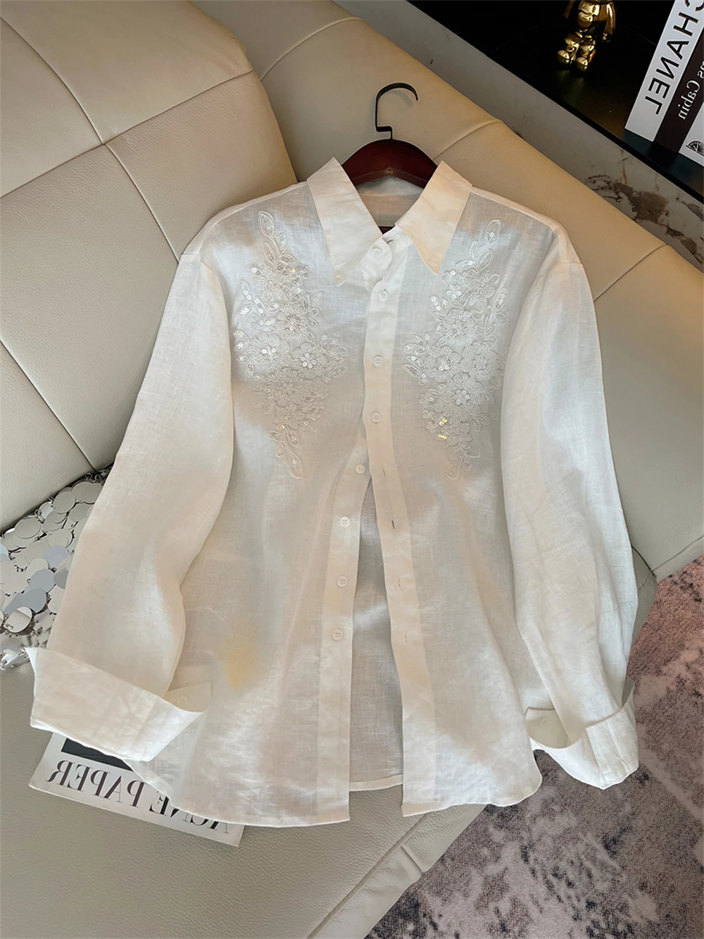 

Ele Тяжелый воротник с вышивкой, свободный крой, женский модный корейский осенний утягивающий базовый слой irt