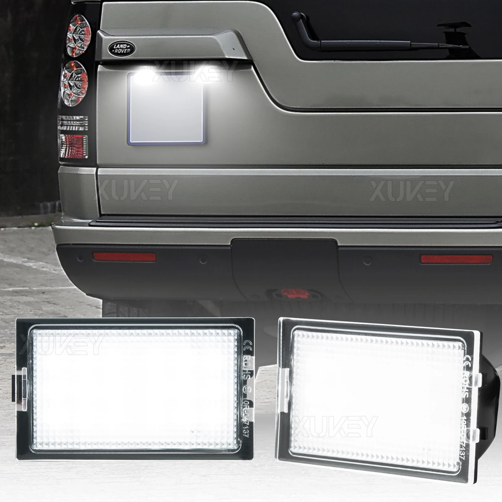 2pc Number Plate Lights LED Rear License Plate Lamp for Land Rover Discovery 3 05-09 Discovery 4 Freelander 2 Range Rover Sport