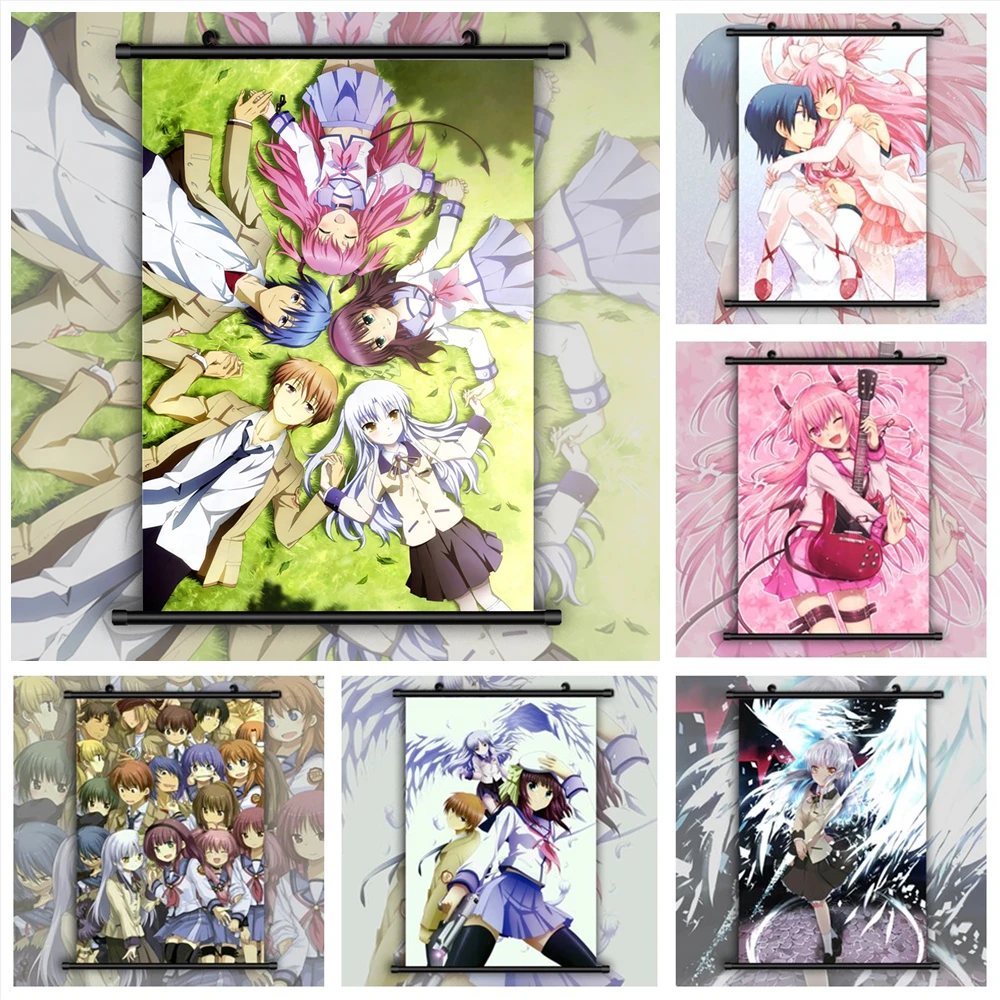 WTQ Angel Beats Tachibana Kanade Anime Manga Canvas Painting Anime Posters Wall Decor Wall Art Picture Decoration Home Decor