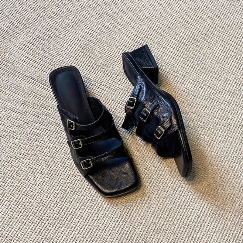 Platform Sandals Women's Fashion Outer Wear 2025 Spring New Style Baotou Roman Shoes Flat Shoes view 2