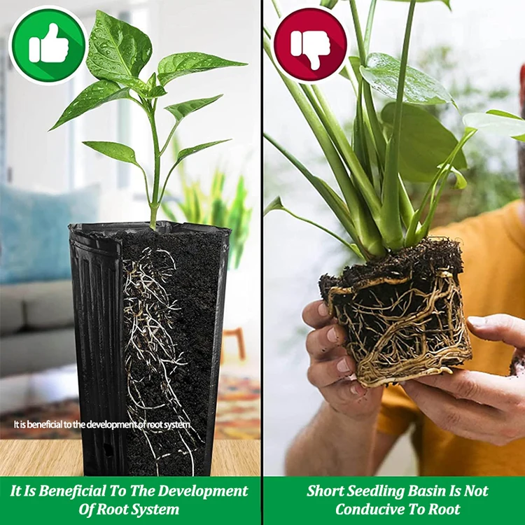 20 Stück Pflanzentöpfe für Setzlinge, Indoor-Garten-Blumentöpfe, Outdoor-Gemüse-Anzuchttaschen für Gärtnereien – Detail 5