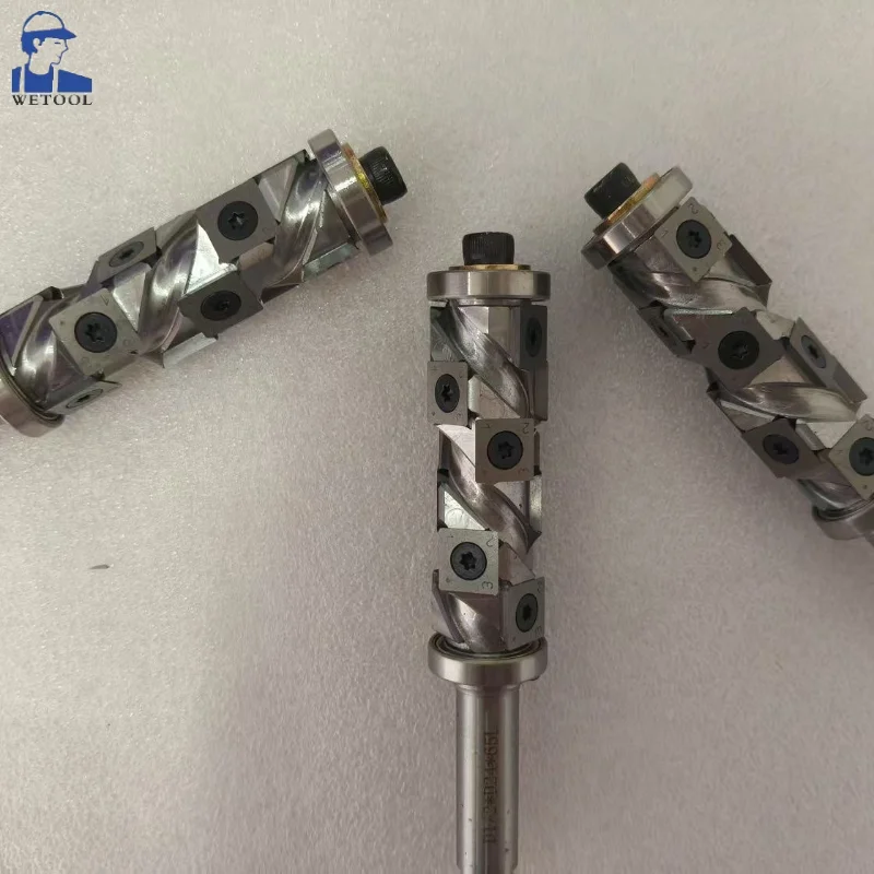Hard alloy end milling cutter blades for wood processing, 12mm, Woodworking smooth edge milling cutter, cutting diameter 65mm.