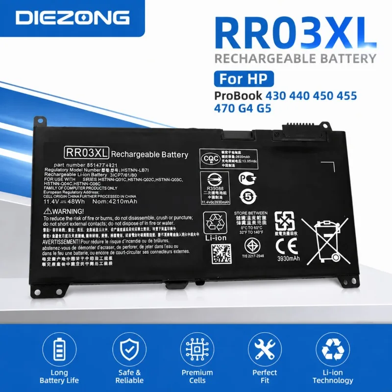 For HP ProBook 430 440 450 455 470 G4 G5 in stock RR03XL Laptop Battery