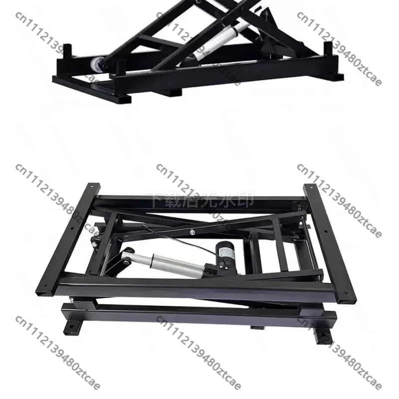 24V Electric Scissor Lift Table, Height Adjustable Platform with Linear Actuator, Lab & Household Lifting Desk