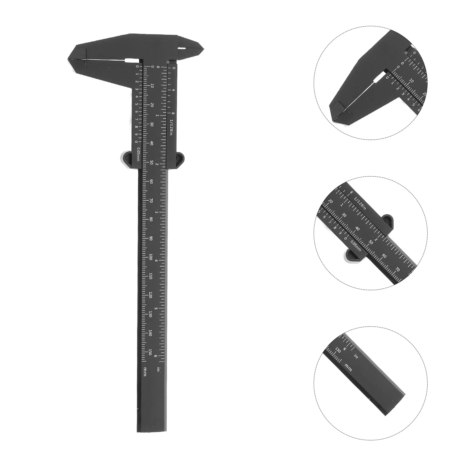 

4pcs Portable Plastic Caliper 150Mm 6 Inch Metric Measuring Tool For Diy Jewelry Making Woodworking Lab Precision Manual