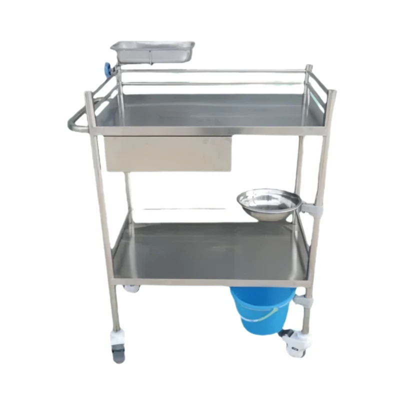 

Treatment cart Medical trolley Stainless steel nurse nursing bottle medicine delivery cart