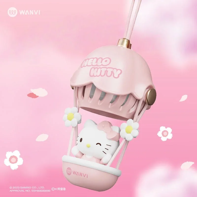 مينيسو سانريو مرحبا كيتي منطاد الهواء الساخن سلسلة سيارة الروائح Kawaii أنيمي اكسسوارات قلادة الروائح تزيين الكرتون #1