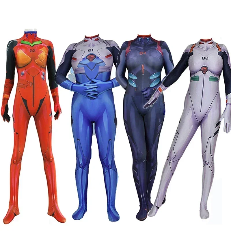 EVANGELION Ayanami Rei Cosplay Costume Anime Asuka Tights Jumpsuits Halloween Christmas Cos Play Bodysuit for Men Women Clothes