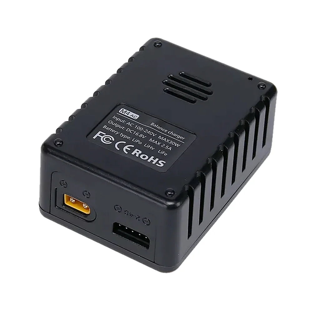 

IFlight M4 AC 30W Smart Battery Balance Charger Full Viewing Angle Display 0.5-2.5A 1-4S AC100-240V XT30 Output for FPV Drone