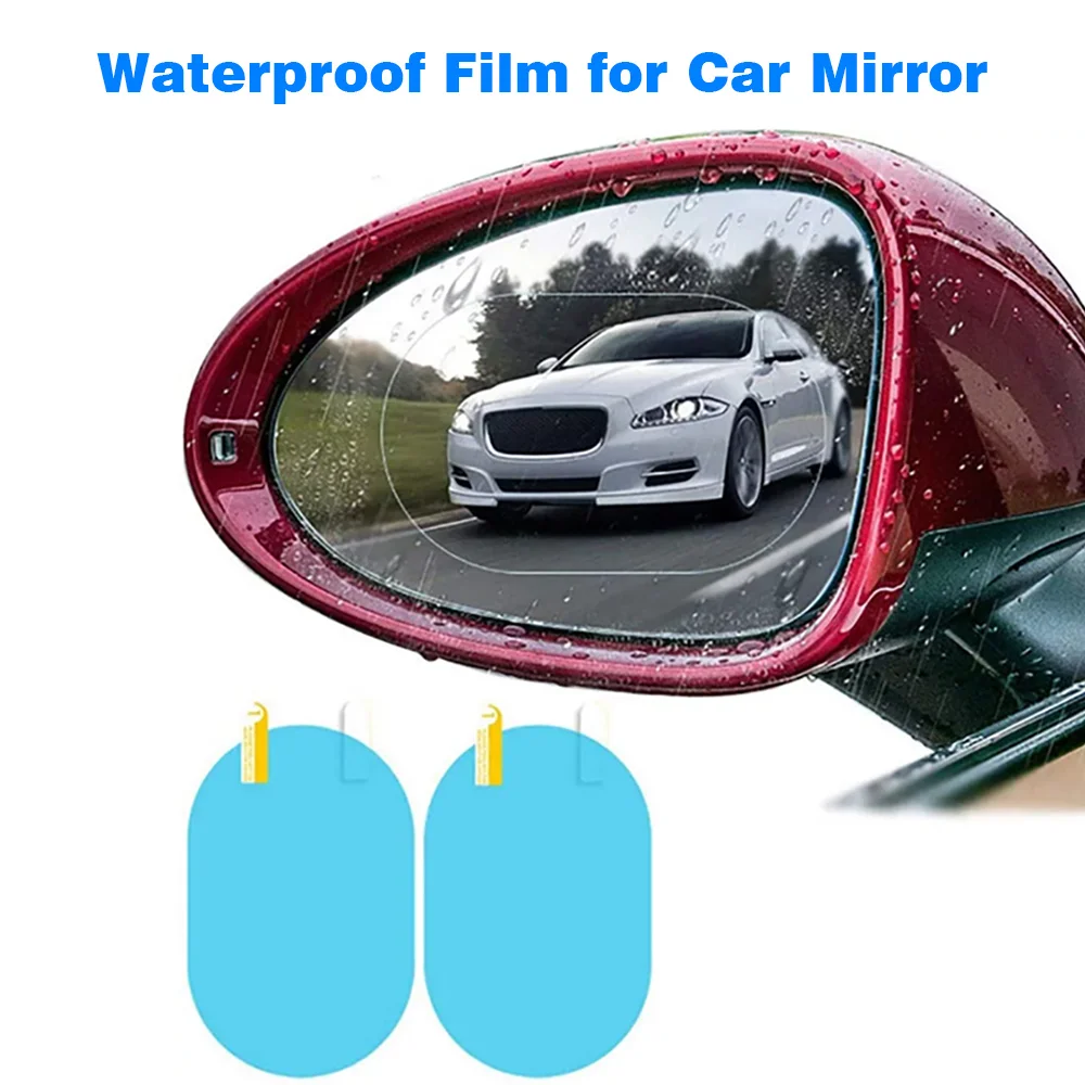 

2Pcs/Set Nano Coating Anti Fog Rainproof Rear Film Car Plastic Mirror Window Protective Film Rearview Mirror Film For Car