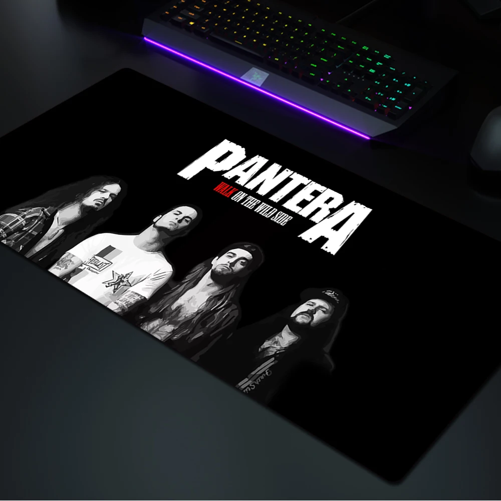 Mouse Pad Gamer Custom HD Computer Desk Mats Keyboard Pad Rock Band P-pantera Heavy Mental Natural Rubber Carpet Table Mat