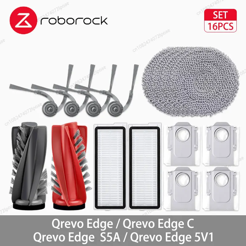 Roborock Qrevo Edge / S5A / 5V1 / Edge C Robotstofzuiger Accessoires Hoofdzijborstel Mop Doek Stofzak HEPA-filteronderdelen