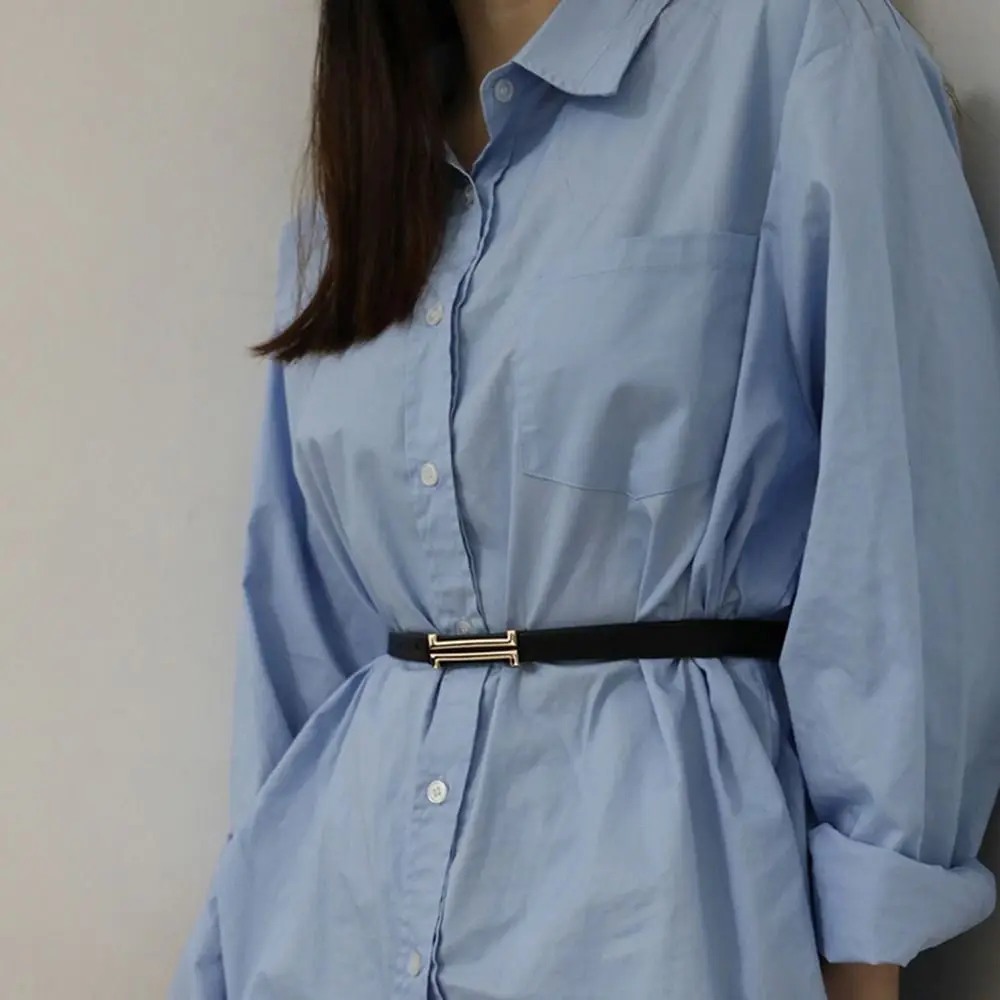 Роскошный дизайн, повседневный Готический кожаный тонкий ремень с металлической пряжкой, пояс, поясной ремень, ремни для брюк и платьев